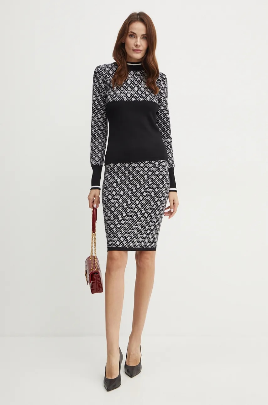 Юбка Guess LISE цвет чёрный mini карандаш W4BD53 Z37K0 Юбка Guess LISE цвет чёрный mini карандаш W4BD53 Z37K0