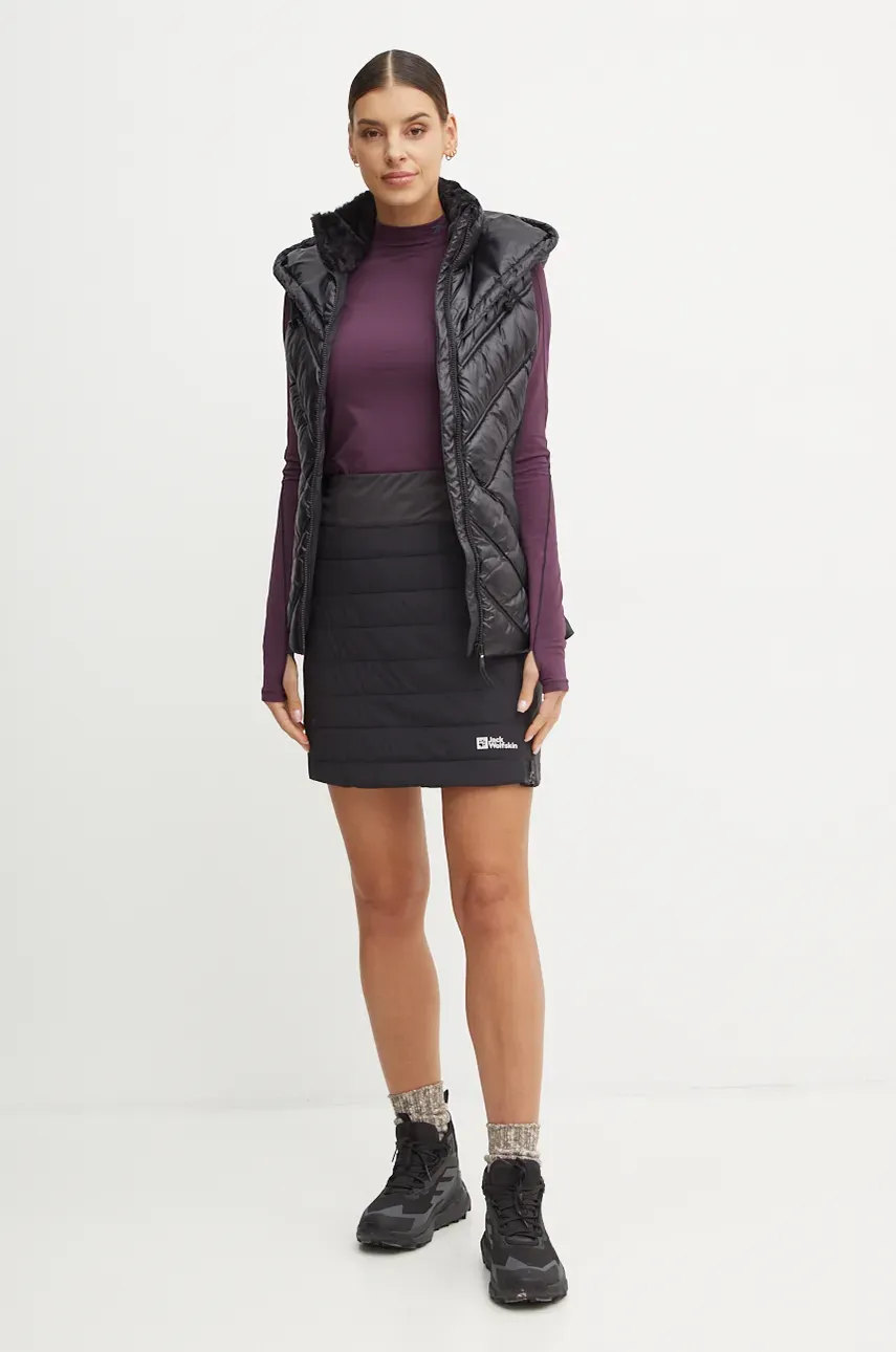 Спортивная юбка Jack Wolfskin Alpspitze цвет чёрный mini прямая A61776 Спортивная юбка Jack Wolfskin Alpspitze цвет чёрный mini прямая A61776