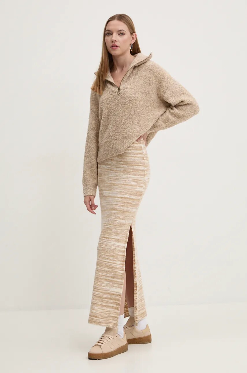 Юбка Billabong Hazy Sun цвет бежевый maxi прямая EBJKK03000 Юбка Billabong Hazy Sun цвет бежевый maxi прямая EBJKK03000