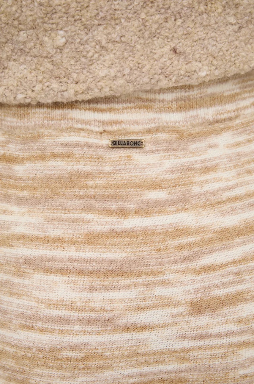 Φούστα Billabong Hazy Sun χρώμα: μπεζ, EBJKK03000 φωτογραφία
