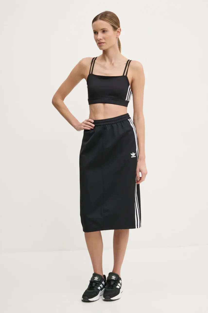 Юбка adidas Originals Adicolor Classic 3S Skirt цвет чёрный midi карандаш IW8461 Юбка adidas Originals Adicolor Classic 3S Skirt цвет чёрный midi карандаш IW8461