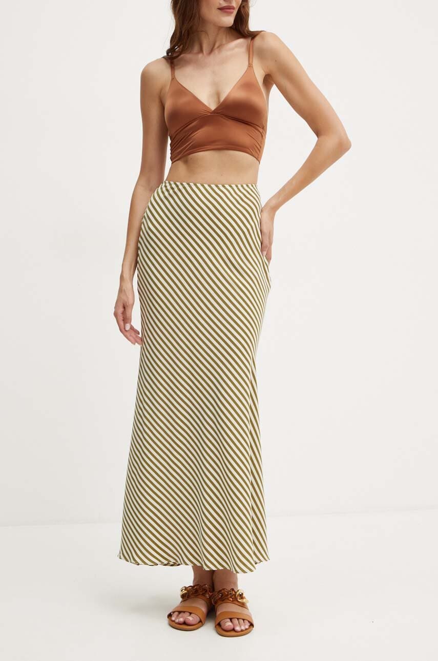 Bardot fusta ISADORE culoarea verde, maxi, evazati, 59264SB5 Bardot fusta ISADORE culoarea verde, maxi, evazati, 59264SB5