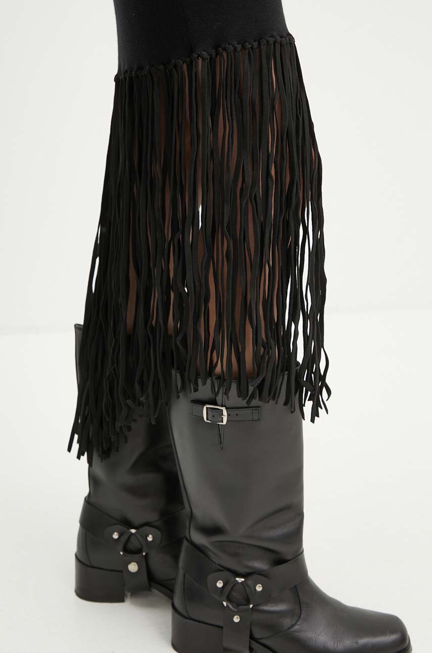 Φούστα MUNTHE TAYRU χρώμα: μαύρο, 243123024376 φωτογραφία