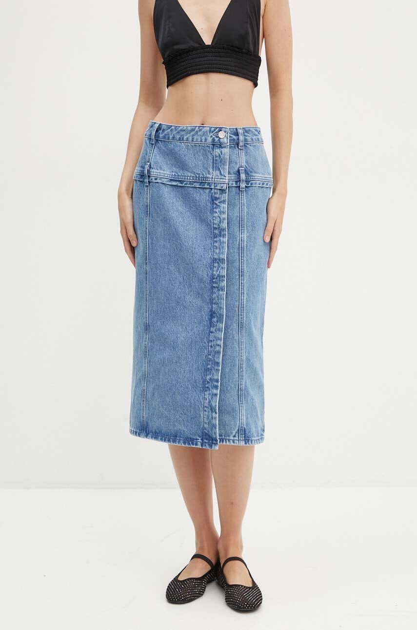 Stine Goya fustă din denim midi, creion, SK001-2251 Stine Goya fustă din denim midi, creion, SK001-2251