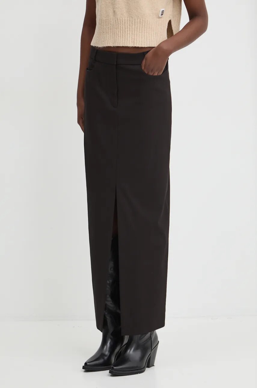 HUGO fusta culoarea negru, maxi, creion, 50523554