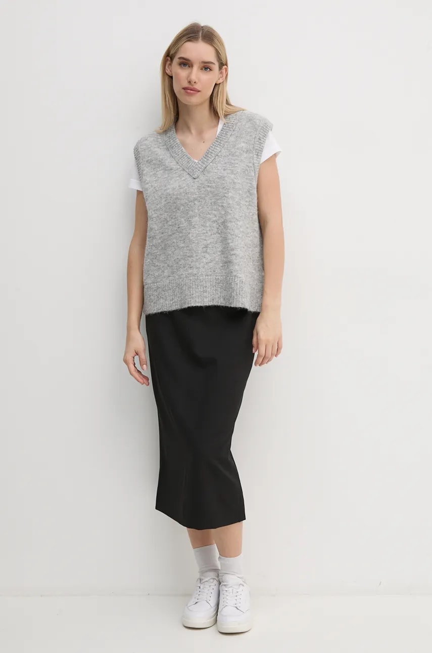 Юбка Calvin Klein цвет чёрный midi прямая 00040WL674 Юбка Calvin Klein цвет чёрный midi прямая 00040WL674