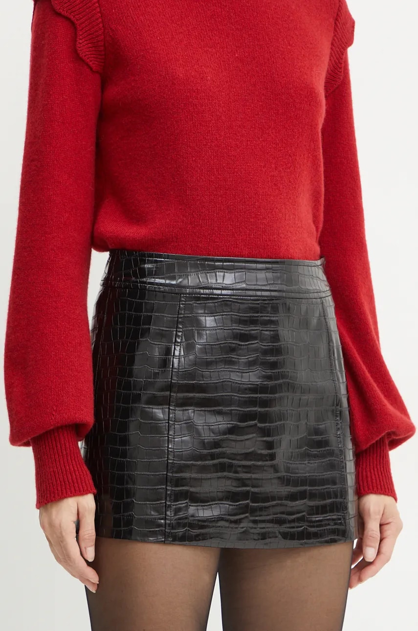 MICHAEL Michael Kors fusta culoarea negru, mini, drept, MF470CGF1E MICHAEL Michael Kors fusta culoarea negru, mini, drept, MF470CGF1E