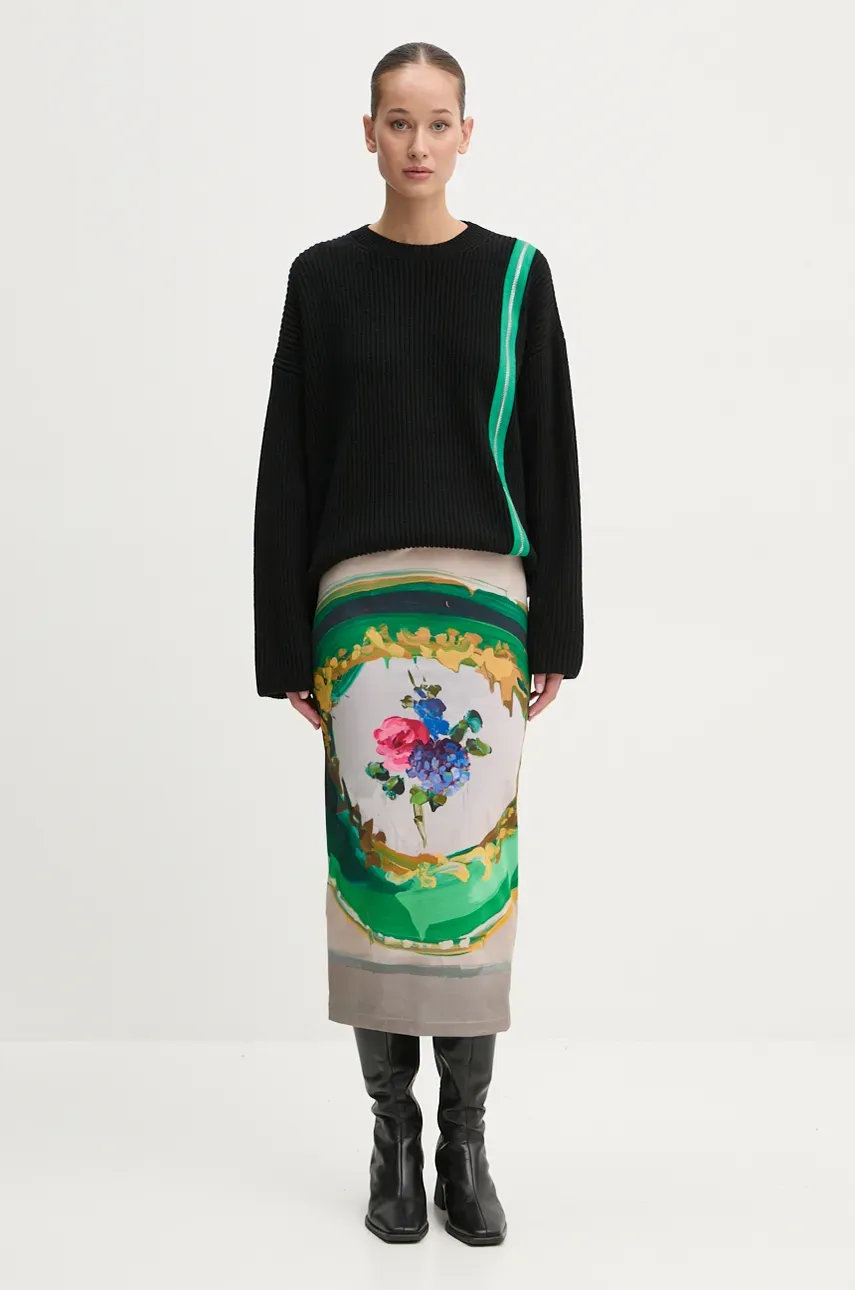 Юбка MSGM цвет бежевый midi прямая 3742MDD26.247868 Юбка MSGM цвет бежевый midi прямая 3742MDD26.247868