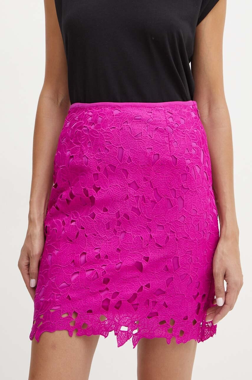 Morgan fusta JEB culoarea roz, mini, drept, JEB