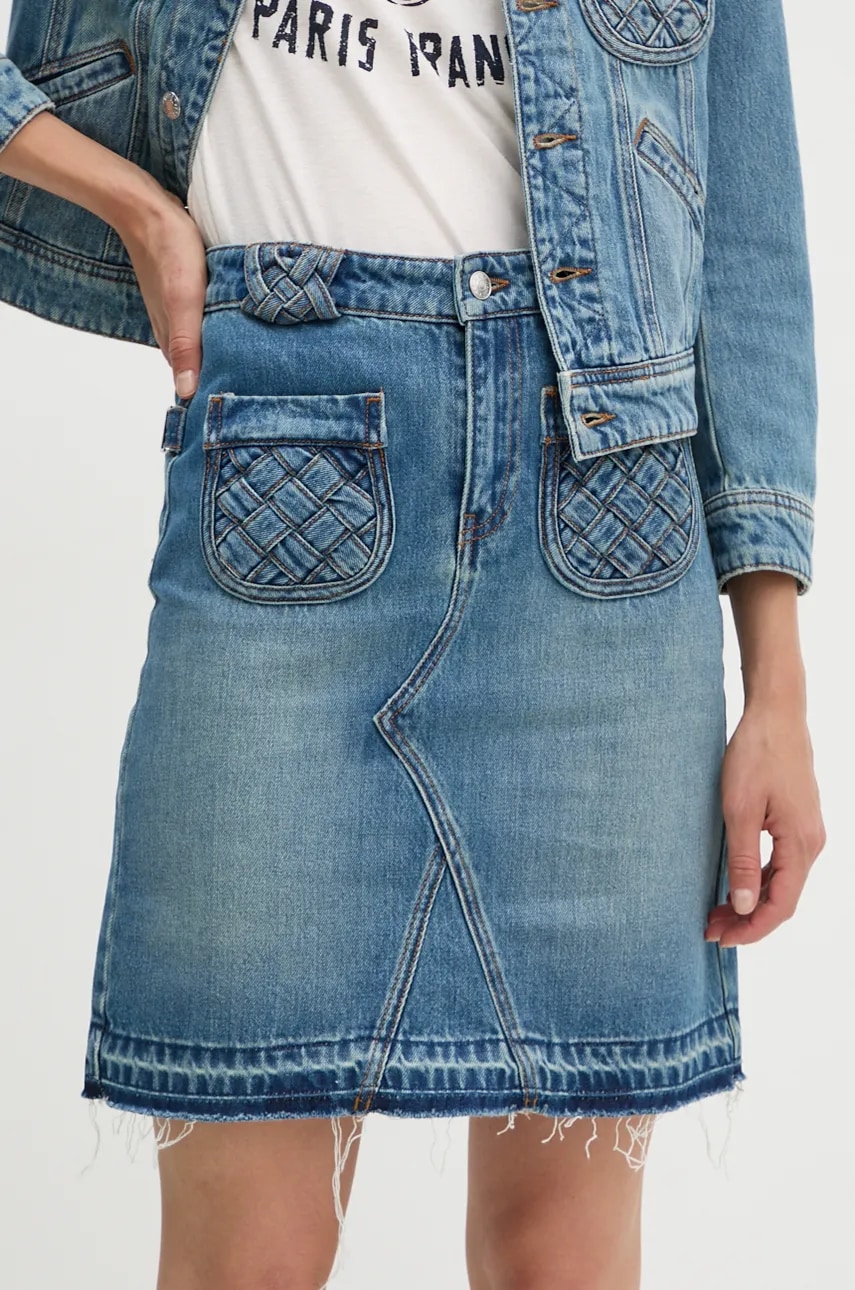 ZADIG&VOLTAIRE fusta jeans mini, drept, WWSK00400 ZADIG&VOLTAIRE fusta jeans mini, drept, WWSK00400