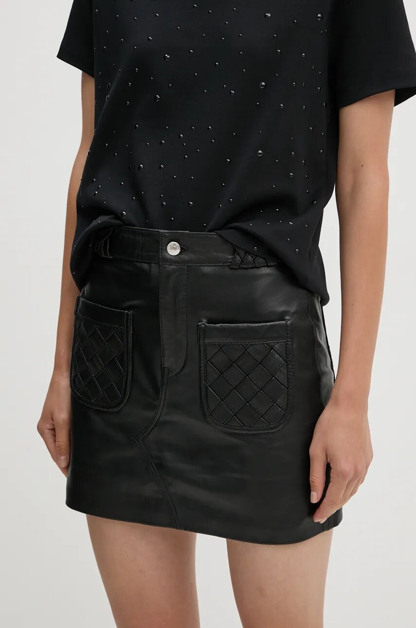 ZADIG&VOLTAIRE fusta culoarea negru, mini, evazati, RWSK00054 ZADIG&VOLTAIRE fusta culoarea negru, mini, evazati, RWSK00054