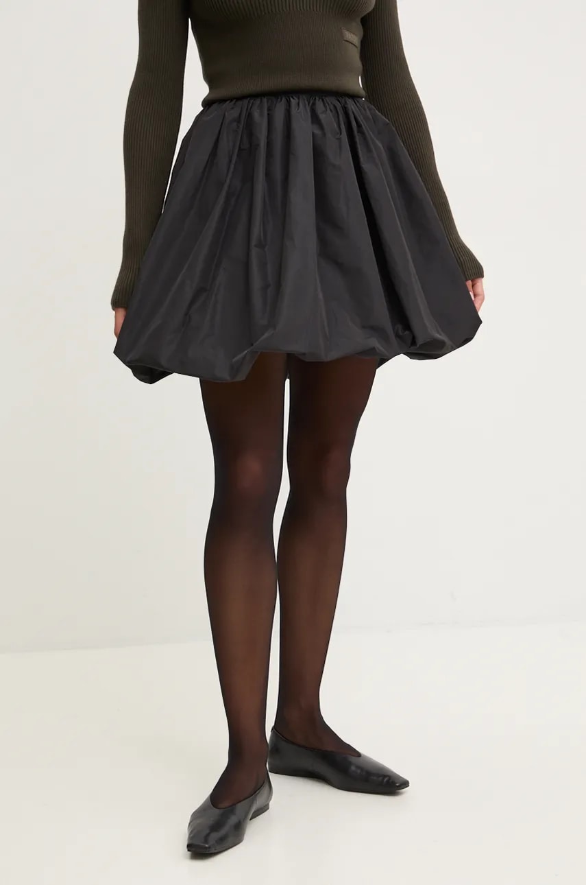 Patou fusta culoarea negru, mini, evazati, SK0030011 Patou fusta culoarea negru, mini, evazati, SK0030011
