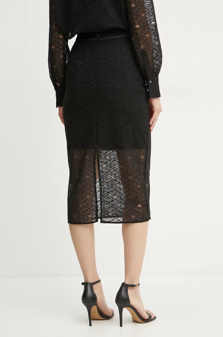 Karl Lagerfeld szoknya fekete, midi, ceruza fazonú, 246W1202 termék 2. képe