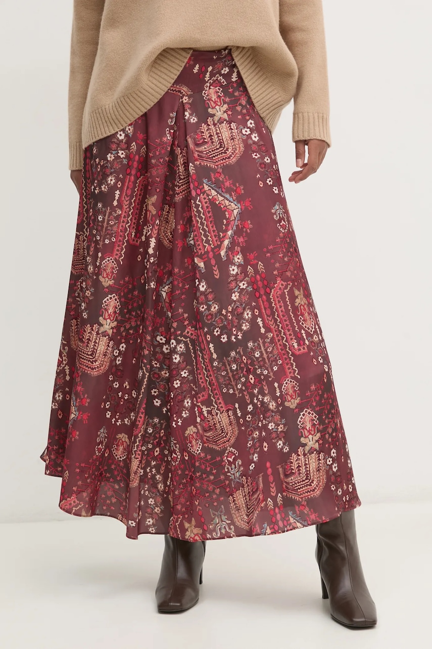 Hoss Intropia fusta culoarea rosu, maxi, evazati, 8428063