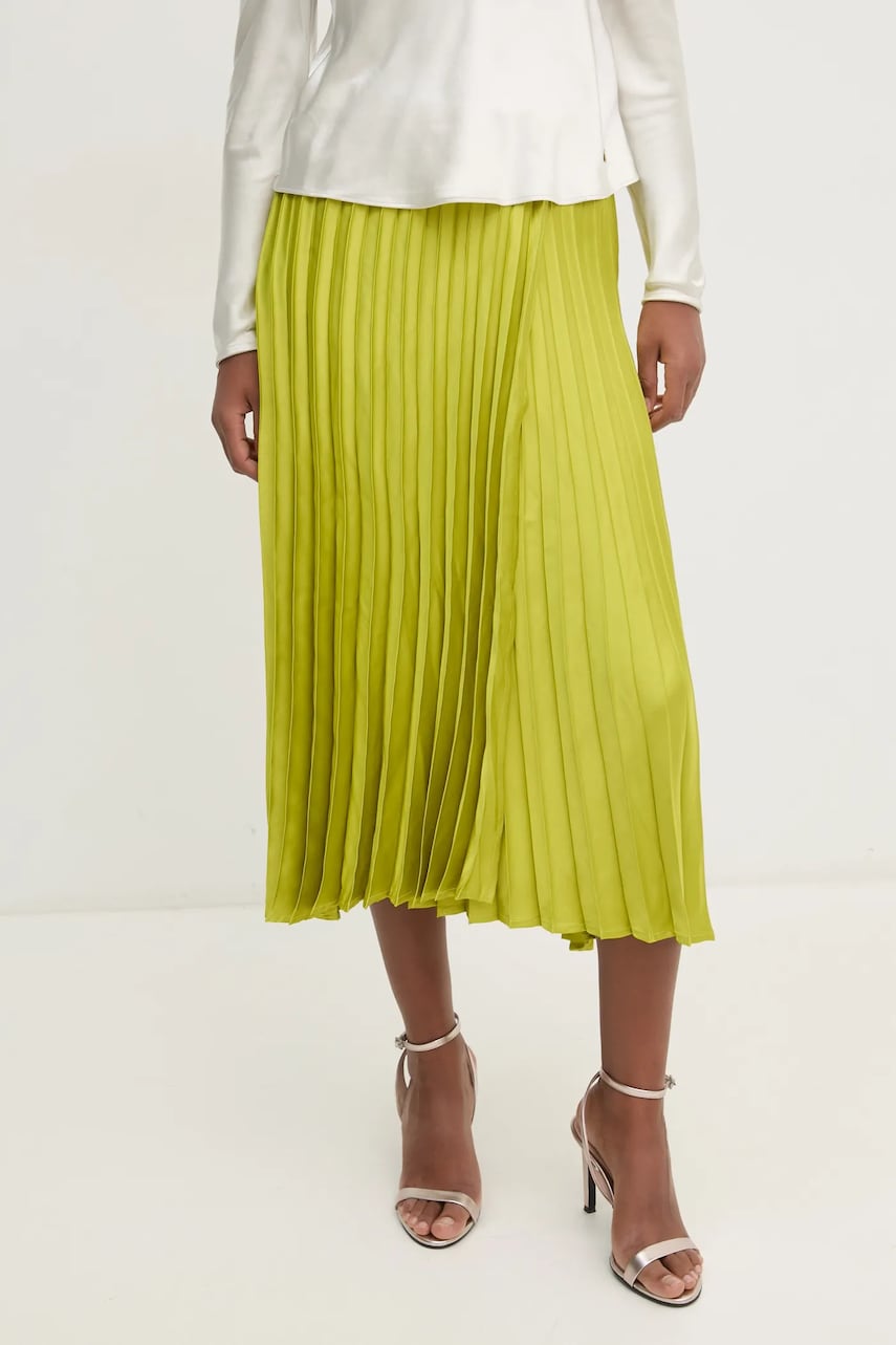 Pedro del Hierro fusta culoarea verde, midi, evazati, 7598303 Pedro del Hierro fusta culoarea verde, midi, evazati, 7598303