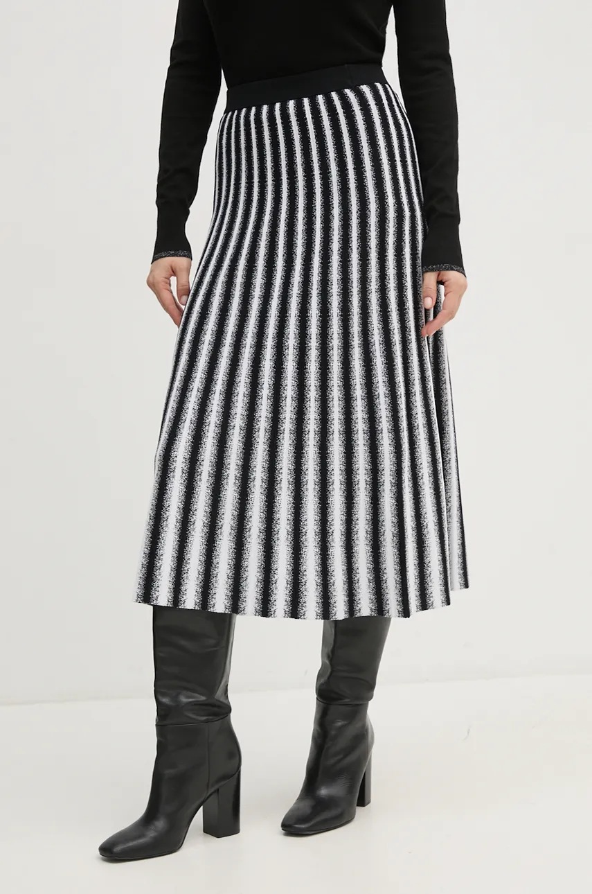 

Пола DIANE VON FURSTENBERG в черно среднодълга разкроена DVFKN3S005, Черен