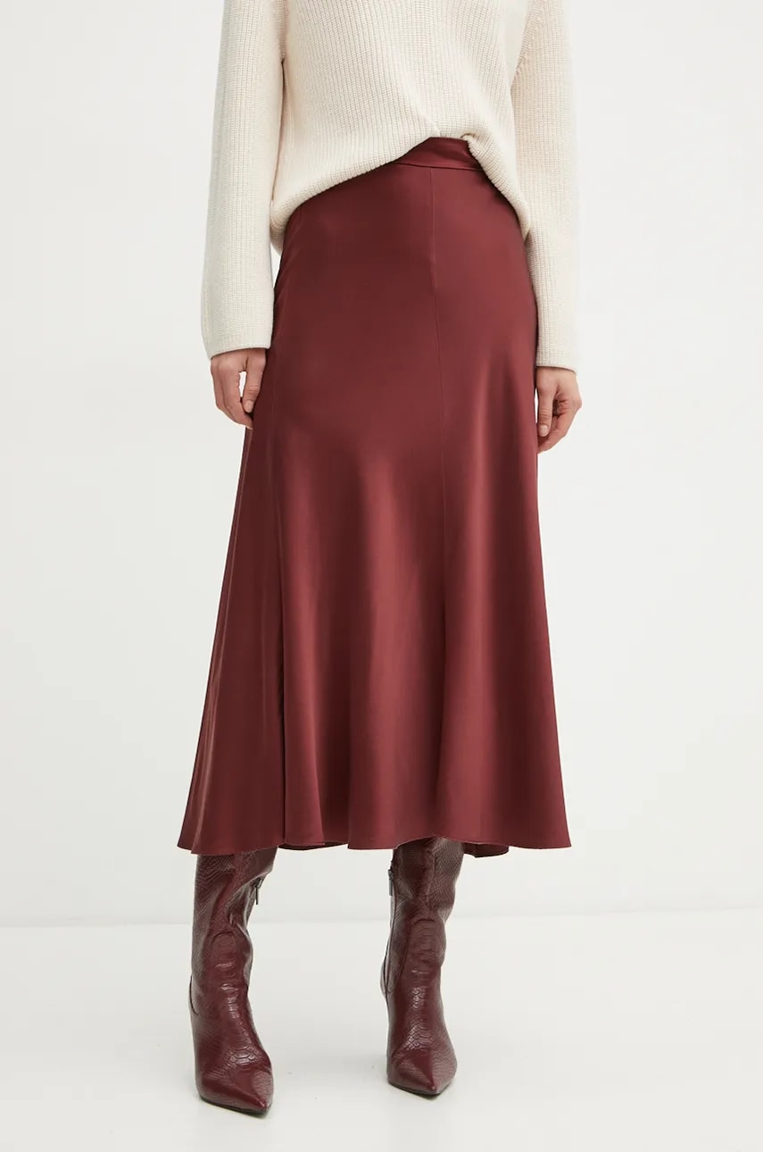 Forte Forte fusta de matase culoarea rosu, maxi, evazati, 9919_my skirt Forte Forte fusta de matase culoarea rosu, maxi, evazati, 9919_my skirt