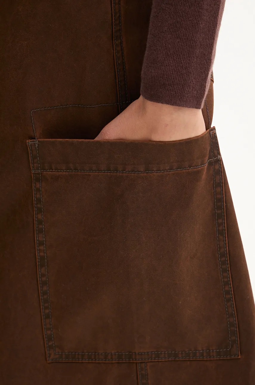 Τζιν φούστα Sunnei χρώμα: καφέ, RTWWSKR013 φωτογραφία