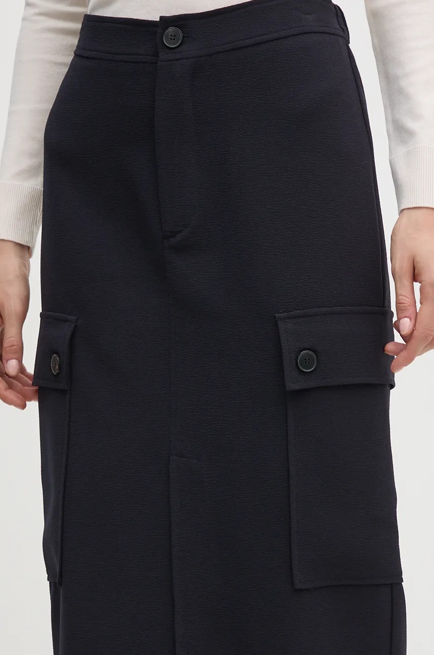 Φούστα Sandro Ferrone χρώμα: ναυτικό μπλε, SFS32YBEMIRKO φωτογραφία