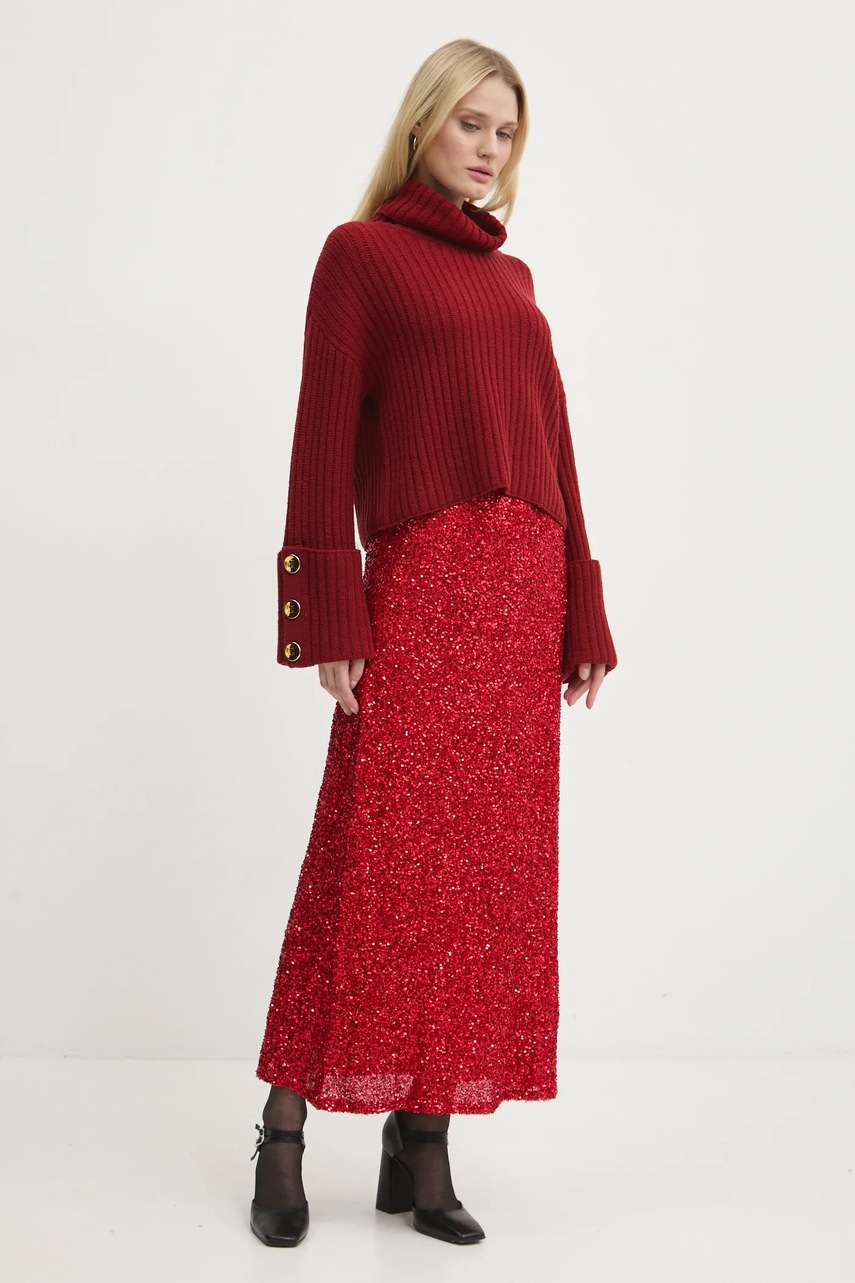 Φούστα Never Fully Dressed Dorris Skirts χρώμα: κόκκινο, NFDSK594 φωτογραφία
