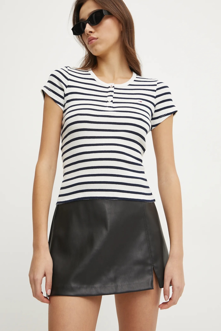 Hollister Co. fusta culoarea negru, mini, creion, KI343-4164 Hollister Co. fusta culoarea negru, mini, creion, KI343-4164