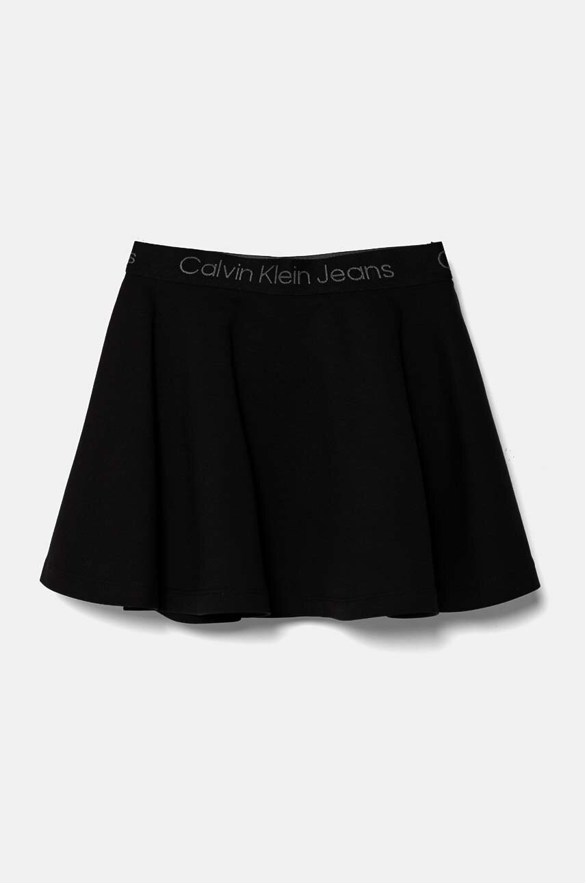 Детская юбка Calvin Klein Jeans цвет чёрный mini прямая IG0IG02521