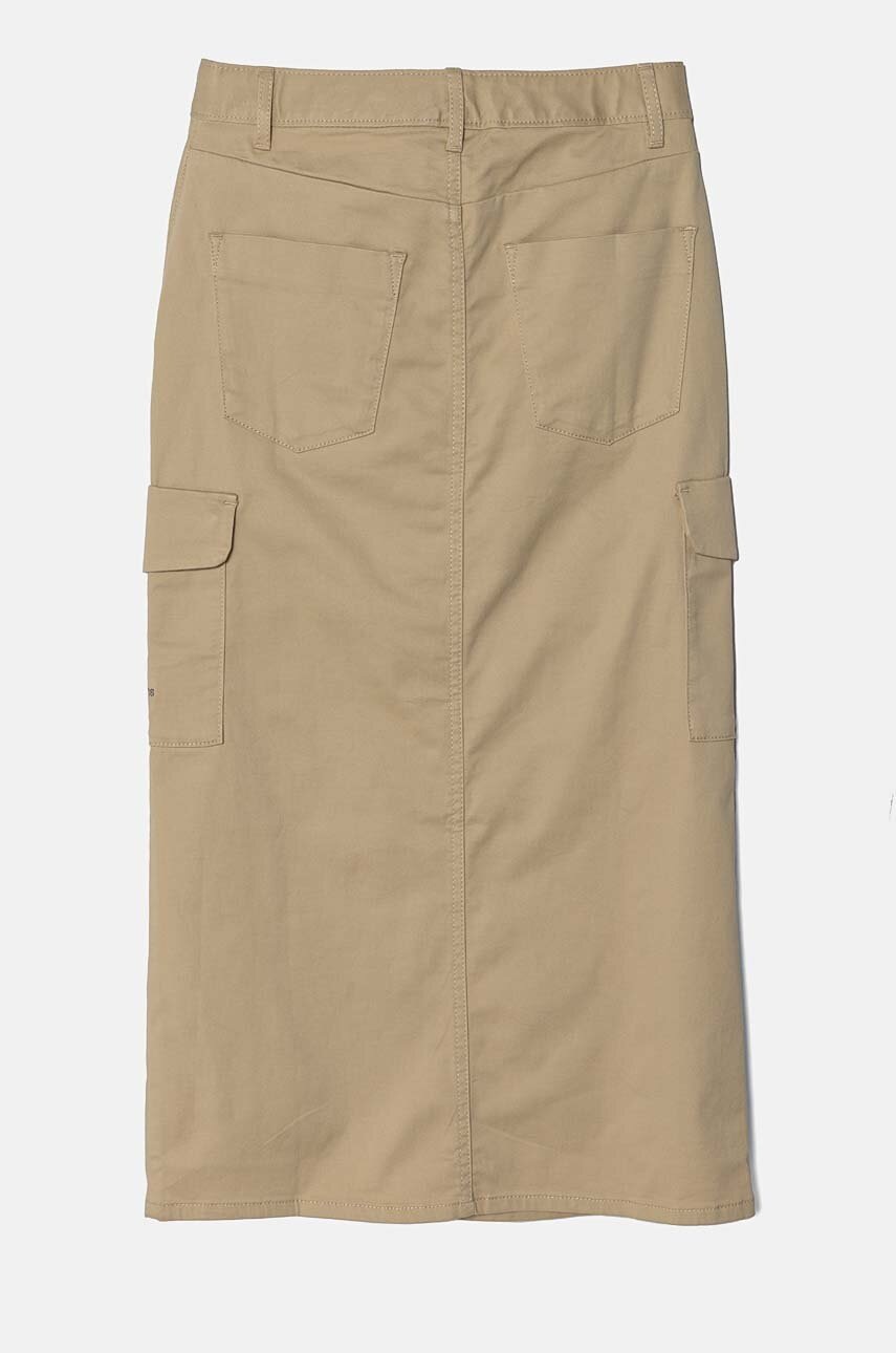 Calvin Klein Jeans gyerek szoknya bézs, maxi, egyenes, IG0IG02697 termék 2. képe