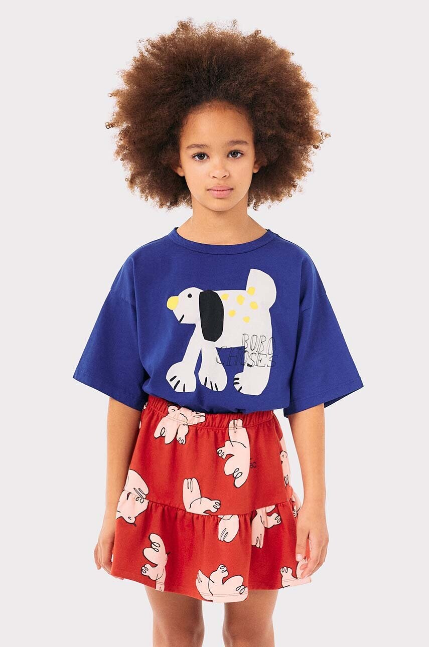 Bobo Choses fusta fete Freedom Bird culoarea rosu, mini, evazati, 224AC065