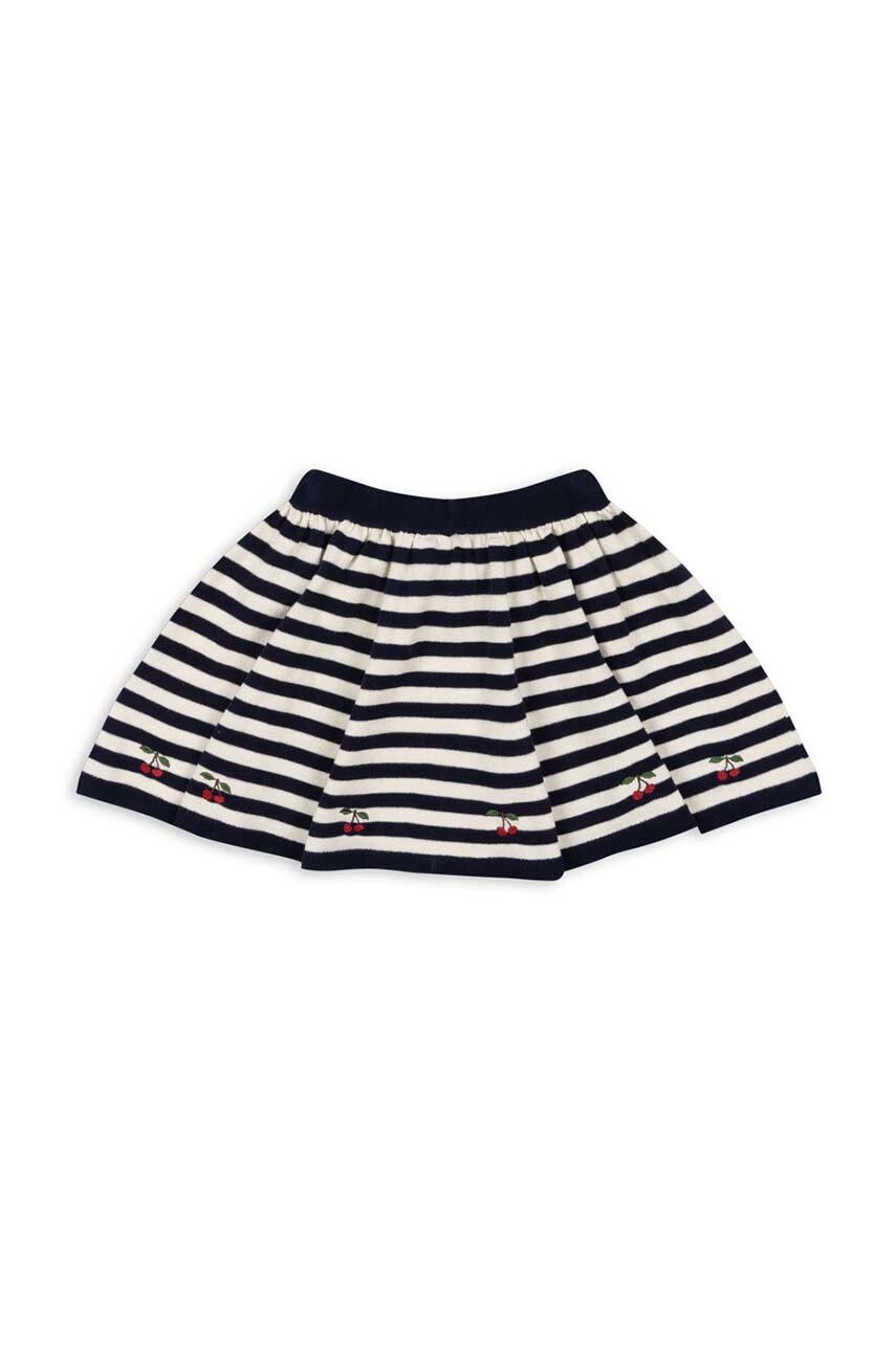 Дитяча бавовняна спідниця Konges Sløjd VENTON KNIT SKIRT GOTS колір синій mini розкльошена KS101724