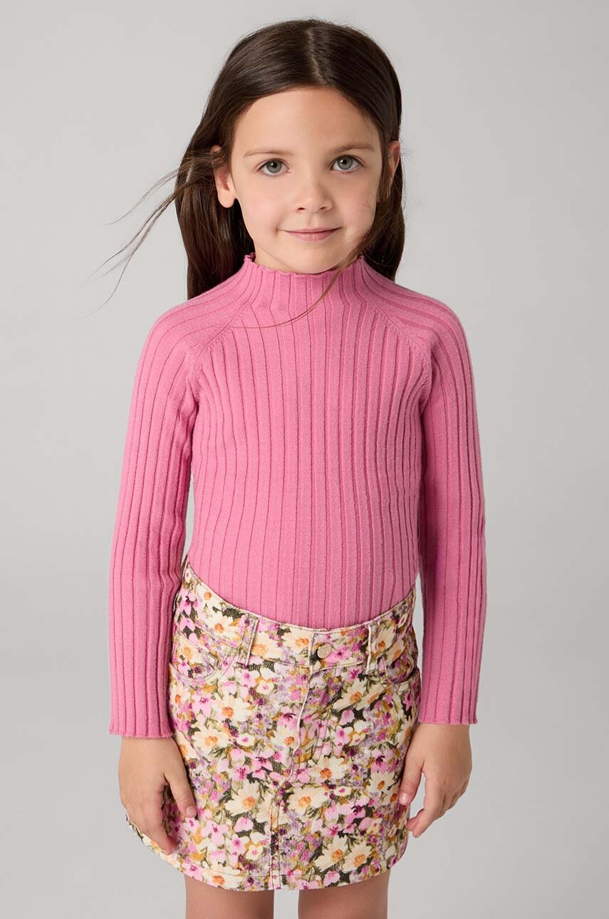 Mayoral fusta din bumbac pentru copii culoarea roz, mini, drept, 4905