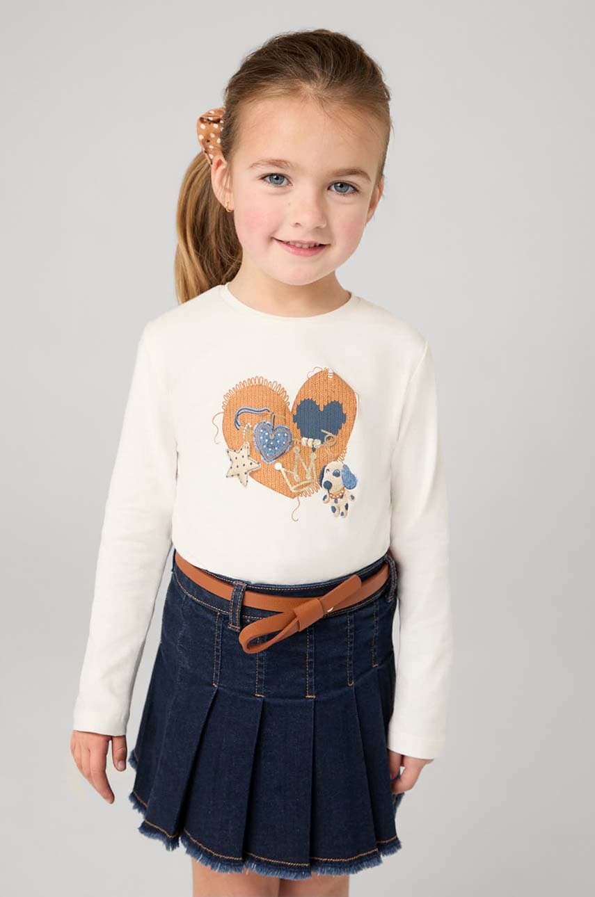 Mayoral fustă din denim pentru copii mini, dreaptă, 4906 Mayoral fustă din denim pentru copii mini, dreaptă, 4906