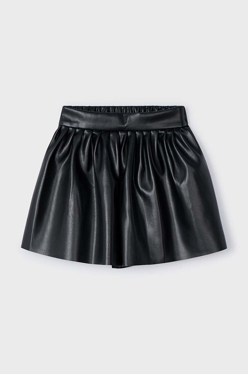 Mayoral fusta fete culoarea negru, mini, drept, 4907