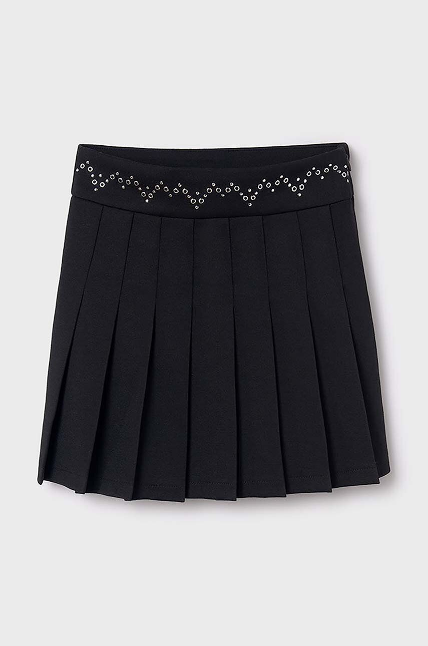 Mayoral fusta fete culoarea negru, mini, drept, 7974