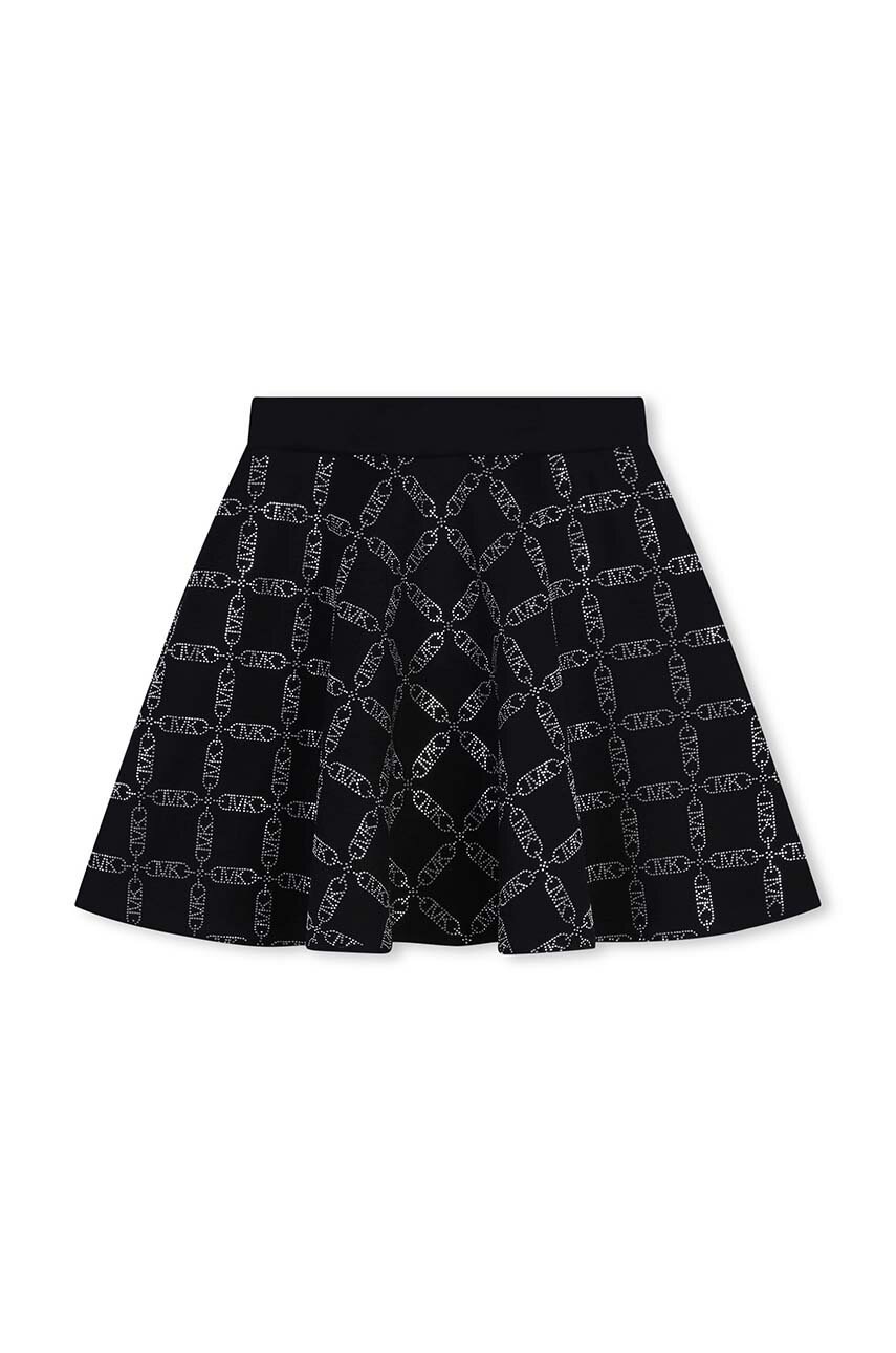 Детская юбка Michael Kors цвет чёрный mini расклешённая R30192 Детская юбка Michael Kors цвет чёрный mini расклешённая R30192