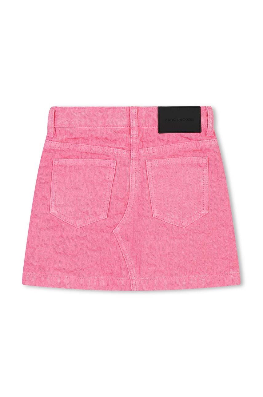 Детская джинсовая юбка Marc Jacobs цвет розовый mini прямая W60246