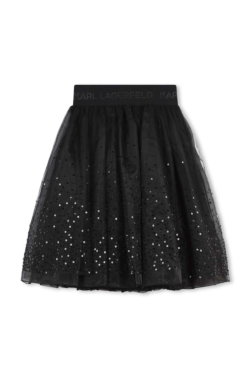 Детская юбка Karl Lagerfeld цвет чёрный midi расклешённая Z30199