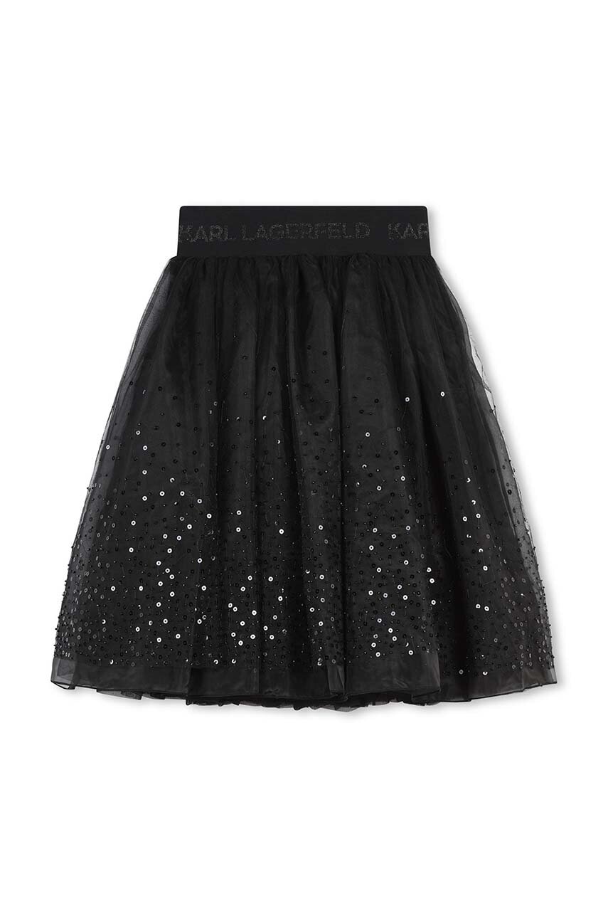 Детская юбка Karl Lagerfeld цвет чёрный midi расклешённая Z30199 в Сумах Детская юбка Karl Lagerfeld цвет чёрный midi расклешённая Z30199 в Сумах