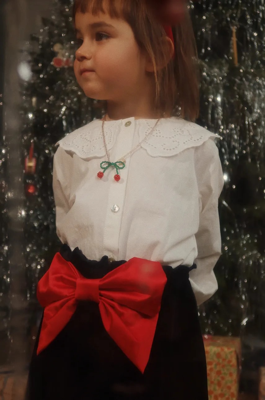 Konges Sløjd fusta fete GIA SKIRT GRS culoarea negru, mini, evazati, KS101985