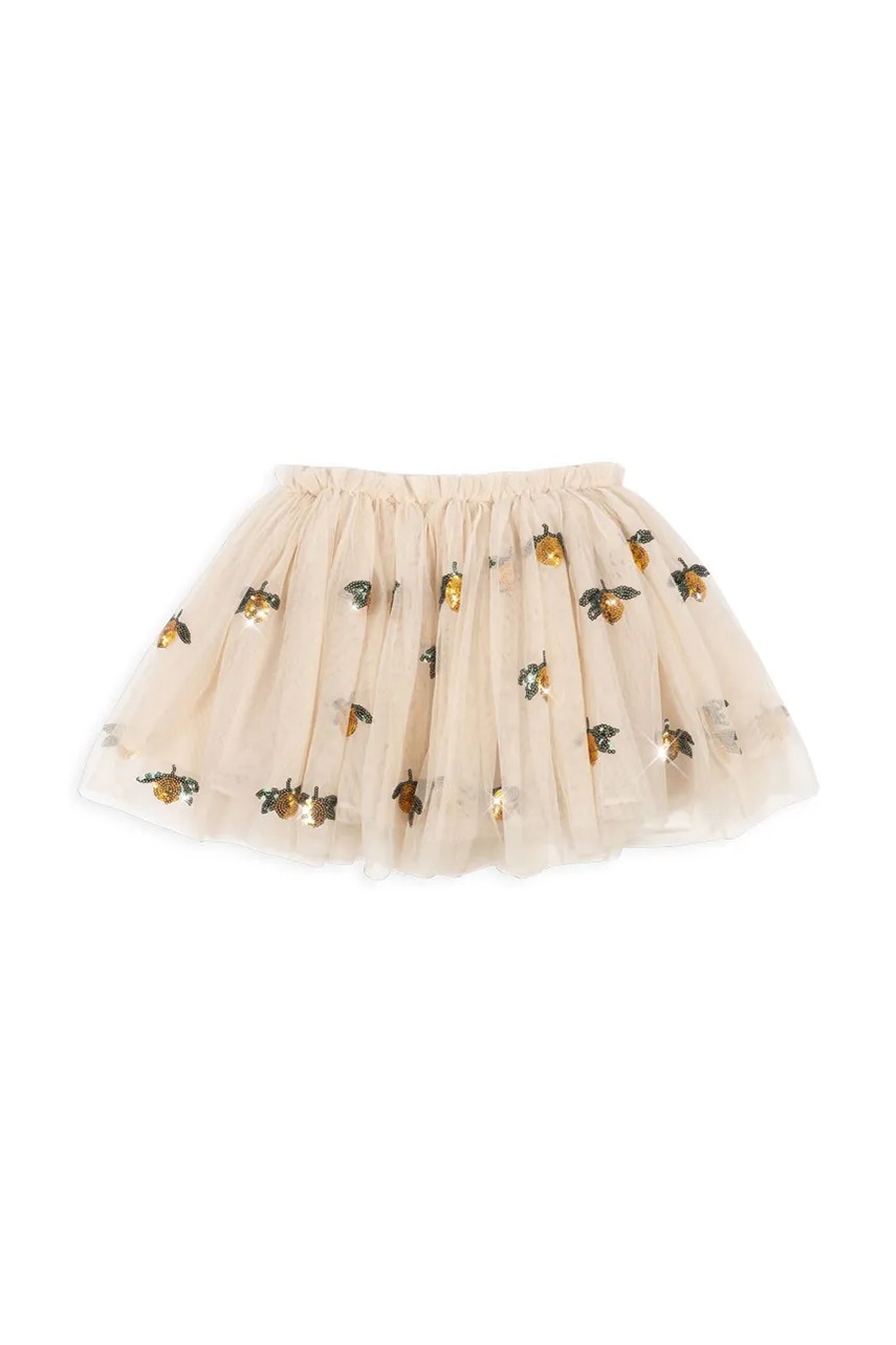 Юбка Konges Sløjd YVONNE SKIRT цвет бежевый mini расклешённая KS102157