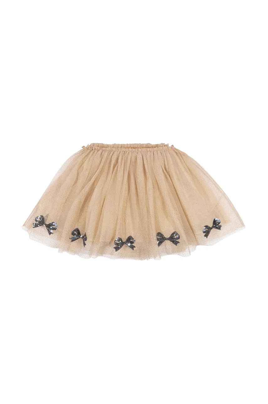 Konges Sløjd fusta fete MEI SKIRT culoarea bej, mini, evazati, KS102174