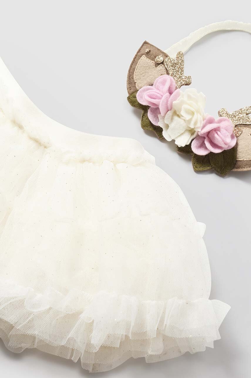 Юбка и повязка на голову для младенца Mayoral Newborn цвет бежевый mini расклешённая 2803 в Сумах Юбка и повязка на голову для младенца Mayoral Newborn цвет бежевый mini расклешённая 2803 в Сумах