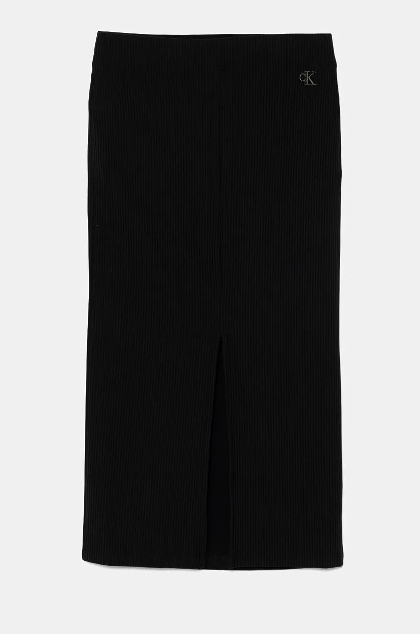 Дитяча спідниця Calvin Klein Jeans колір чорний midi олівець IG0IG02622