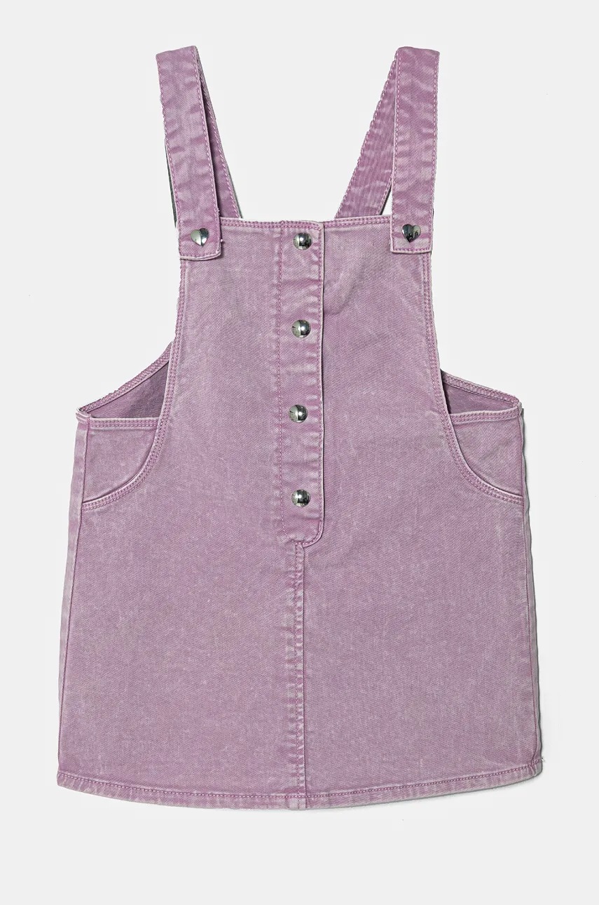 

Детска дънкова рокля United Colors of Benetton в лилаво къса със стандартна кройка 42P5GT00H, Виолетов