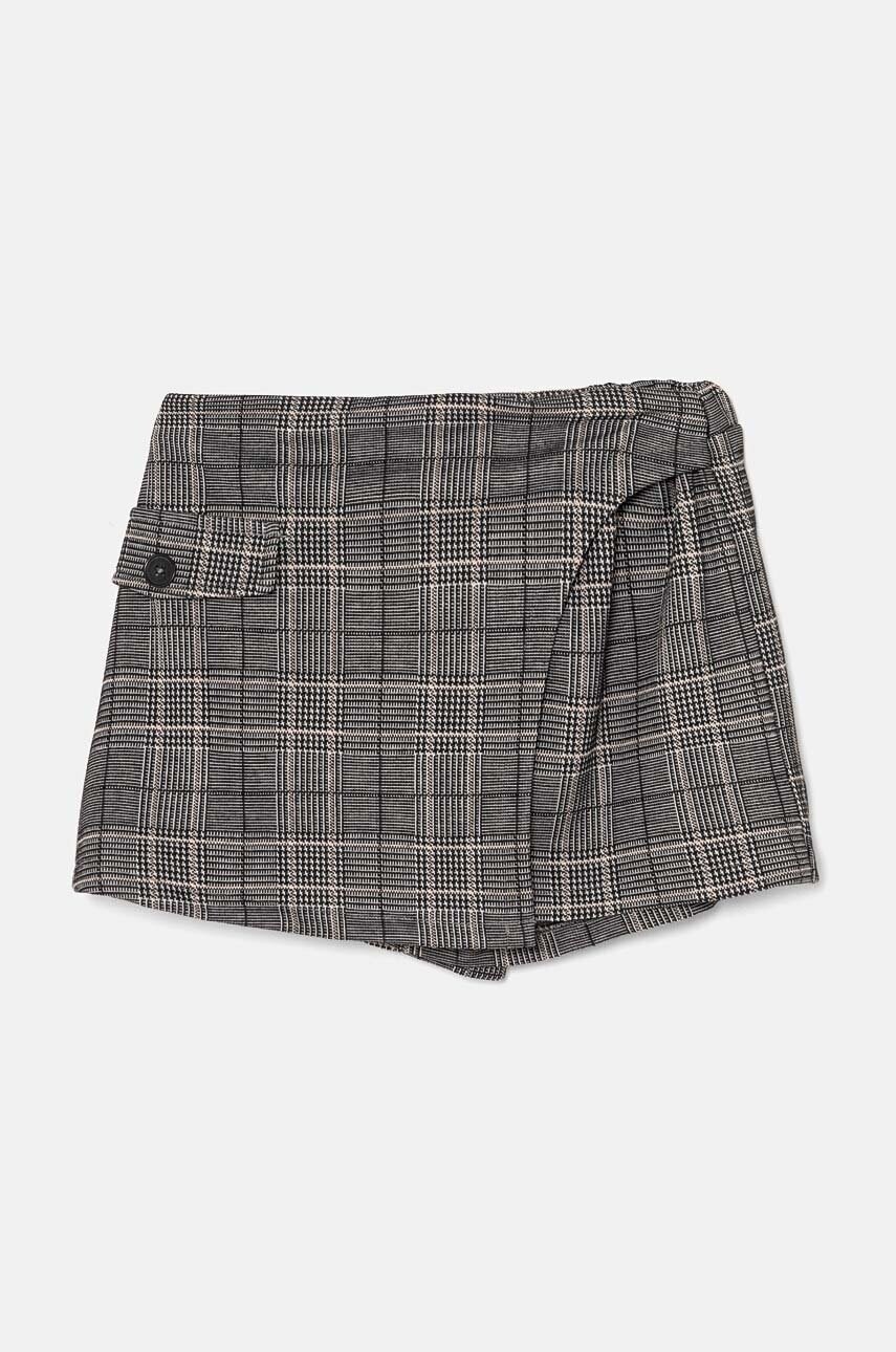 United Colors of Benetton fusta-pantalon pentru copii culoarea gri, cu imprimeu, 41CAC9036