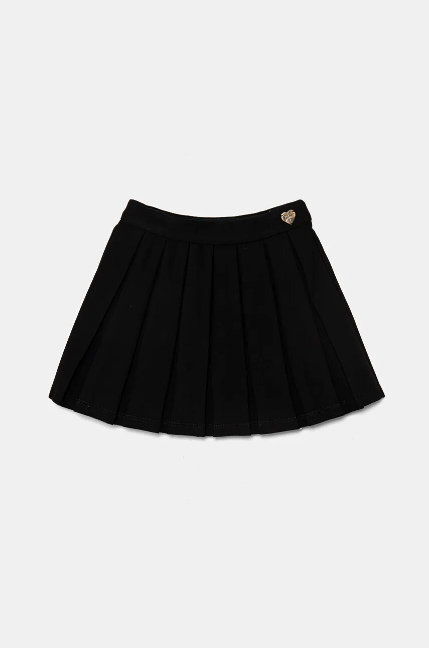 Levně Dětská sukně Guess černá barva, mini, áčková, K4BD00 KAUH0