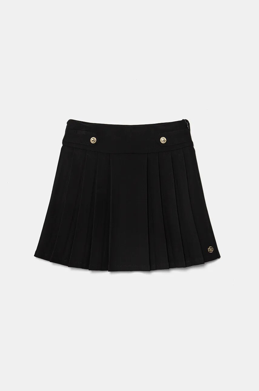 Levně Dětská sukně Guess černá barva, mini, áčková, J4BD10 KAUH0