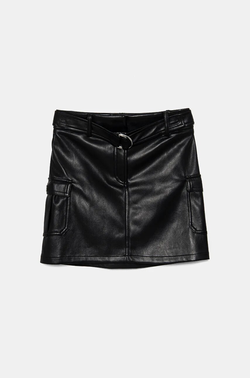 Levně Dětská sukně Guess černá barva, mini, J4BD07 WE8D0