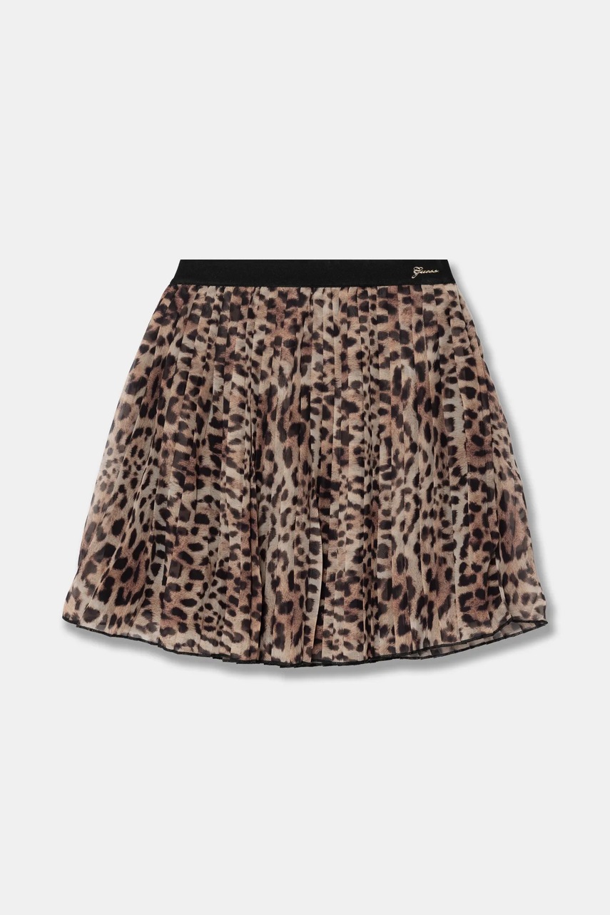

Детска пола Guess в кафяво къса разкроена J4BD00 WA2T0, Кафяв