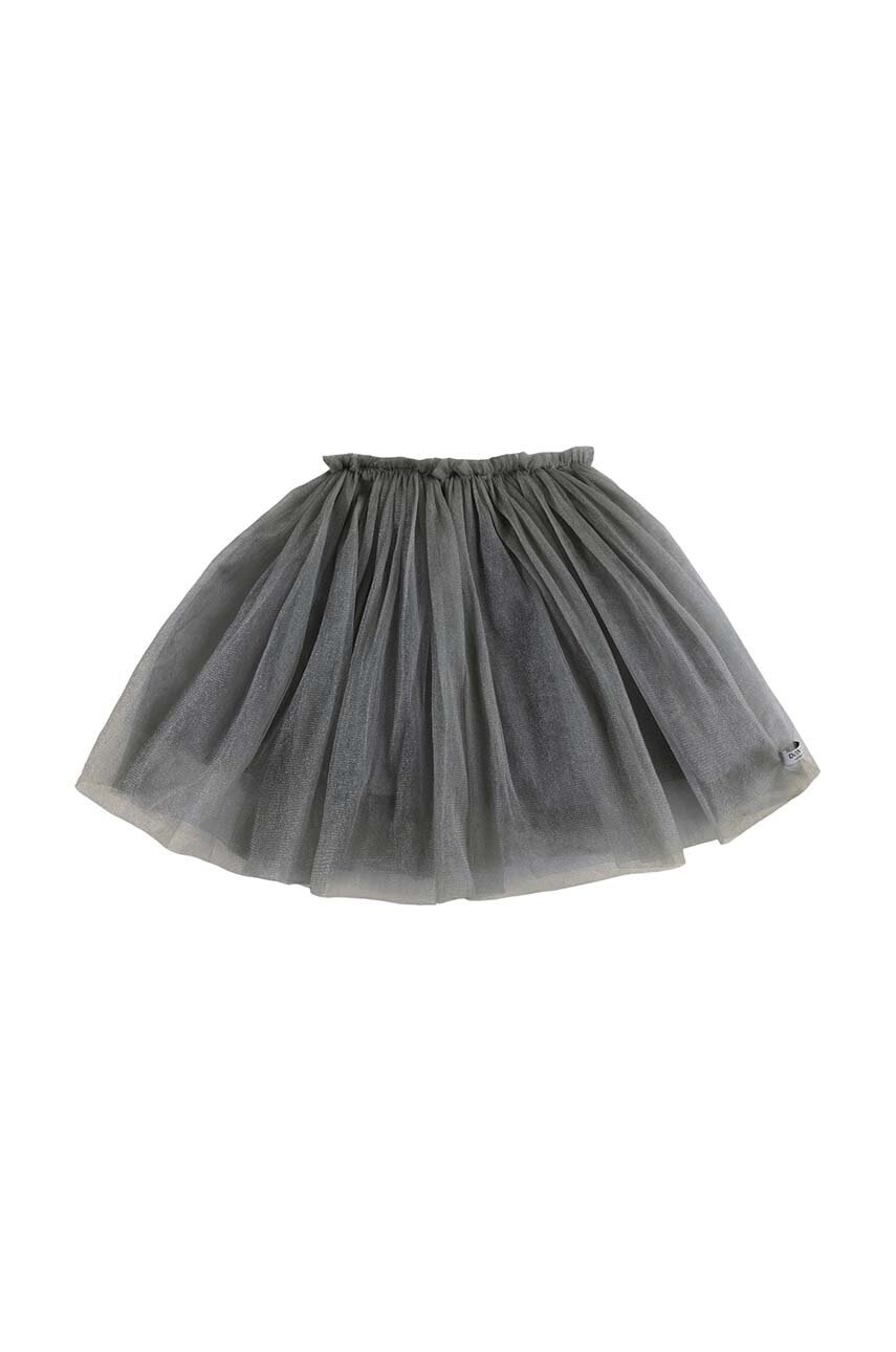 Детская юбка Donsje Pien Skirt цвет серый mini расклешённая 4035400 Детская юбка Donsje Pien Skirt цвет серый mini расклешённая 4035400