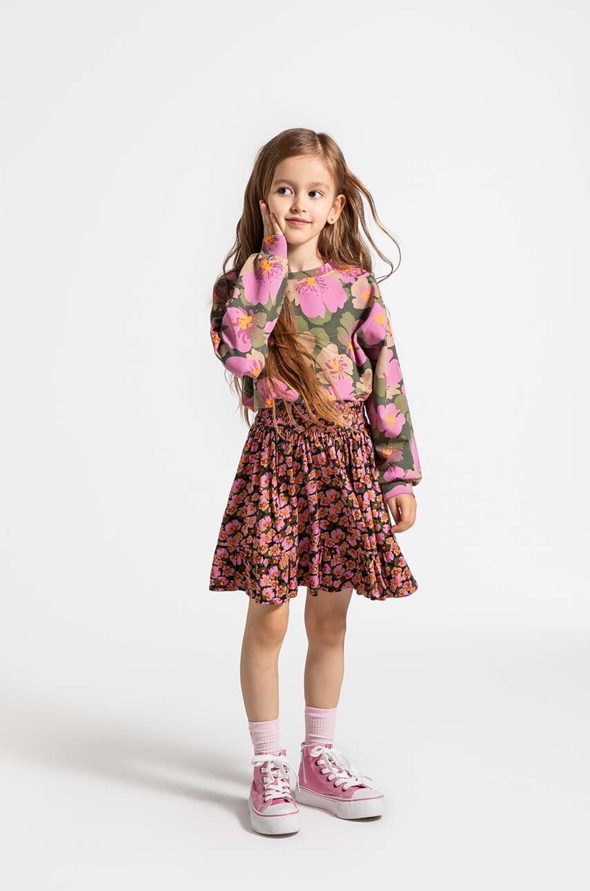 Coccodrillo fusta fete culoarea alb, mini, evazati, MYSTIC NATURE GIRL KIDS Coccodrillo fusta fete culoarea alb, mini, evazati, MYSTIC NATURE GIRL KIDS